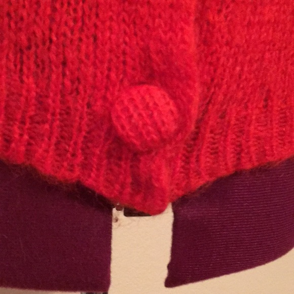 Vintage 1960-70’s Cherry Red Wool Sweater - Picture 7 of 7